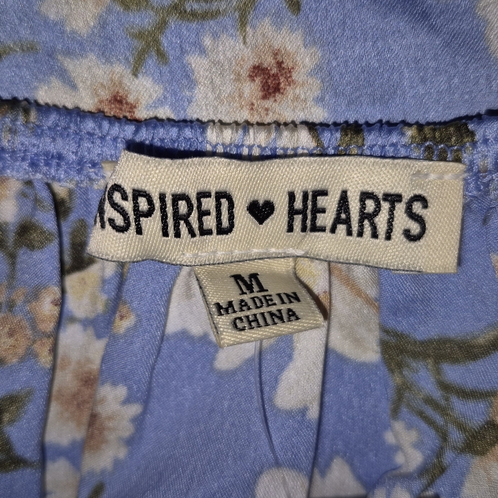 Inspired Hearts NWOT Floral Blue Babydoll Dress - Picture 5 of 6